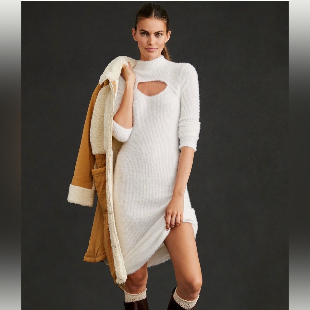 Daily Practice by Anthropologie Fuzzy Ribbed Dress